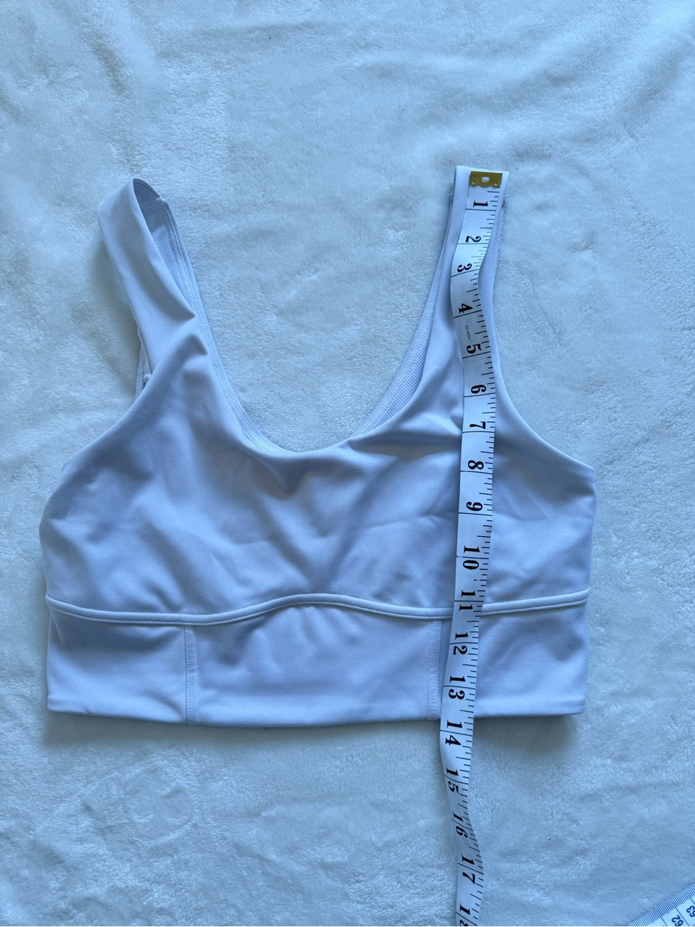 White Scoop Neck Sports Bralette - Picture 5 of 5